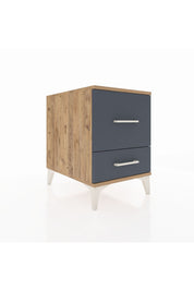 Kronos Komodin 2 Çekmeceli 44x59x64 Çam-Antrasit