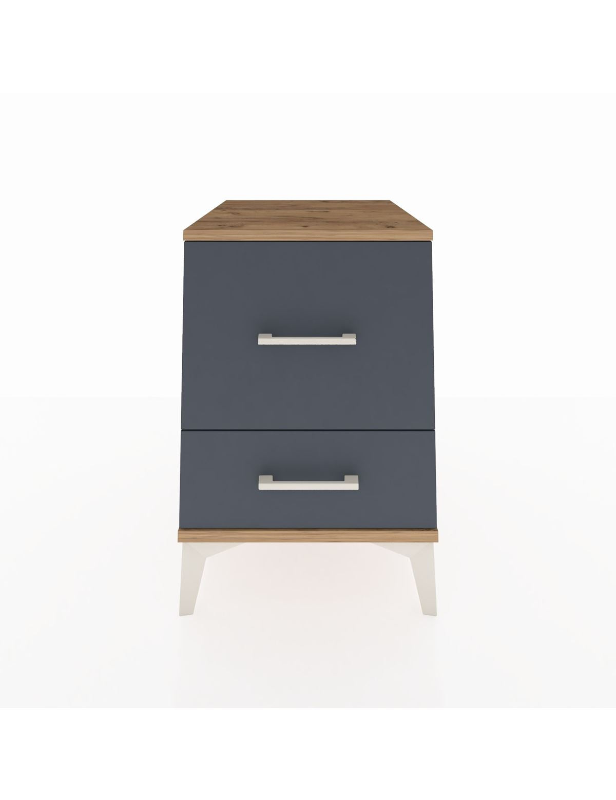 Kronos Komodin 2 Çekmeceli 44x59x64 Çam-Antrasit