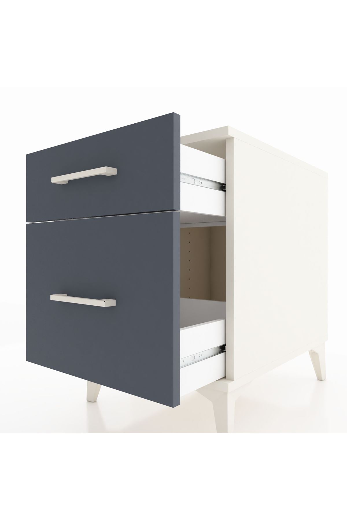 Kronos Komodin Tek Çekmeceli 44x59x64 Aytaşı-Antrasit