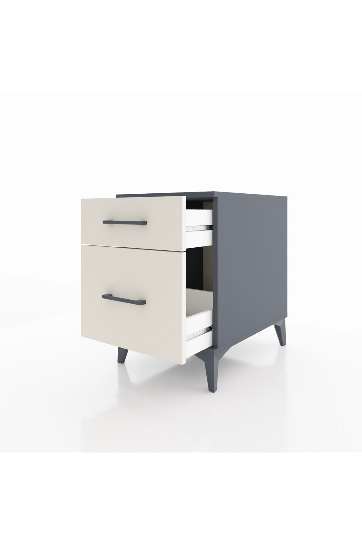 Kronos Komodin Tek Çekmeceli 44x59x64 Antrasit-Aytaşı