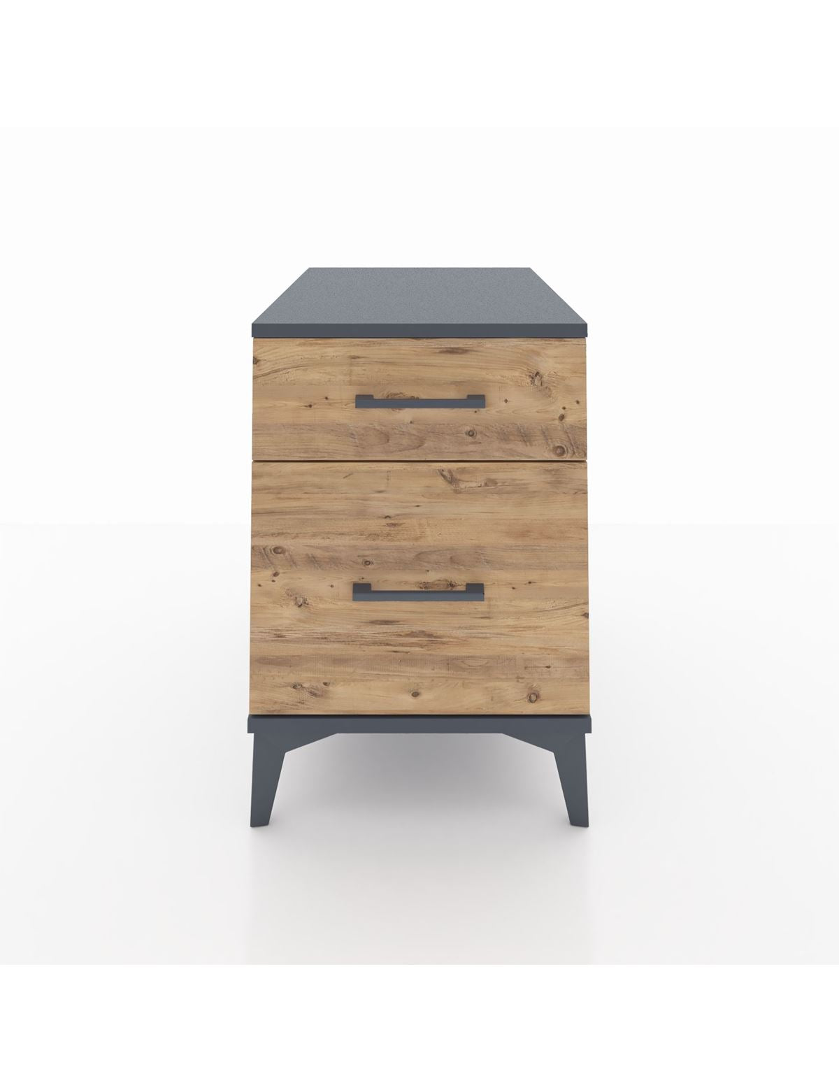 Kronos Komodin Tek Çekmeceli 44x59x64 Antrasit-Çam