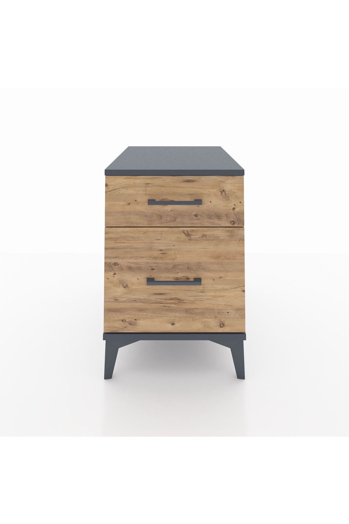 Kronos Komodin Tek Çekmeceli 44x59x64 Antrasit-Çam