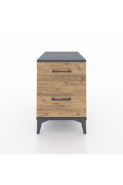 Kronos Komodin Tek Çekmeceli 44x59x64 Antrasit-Çam