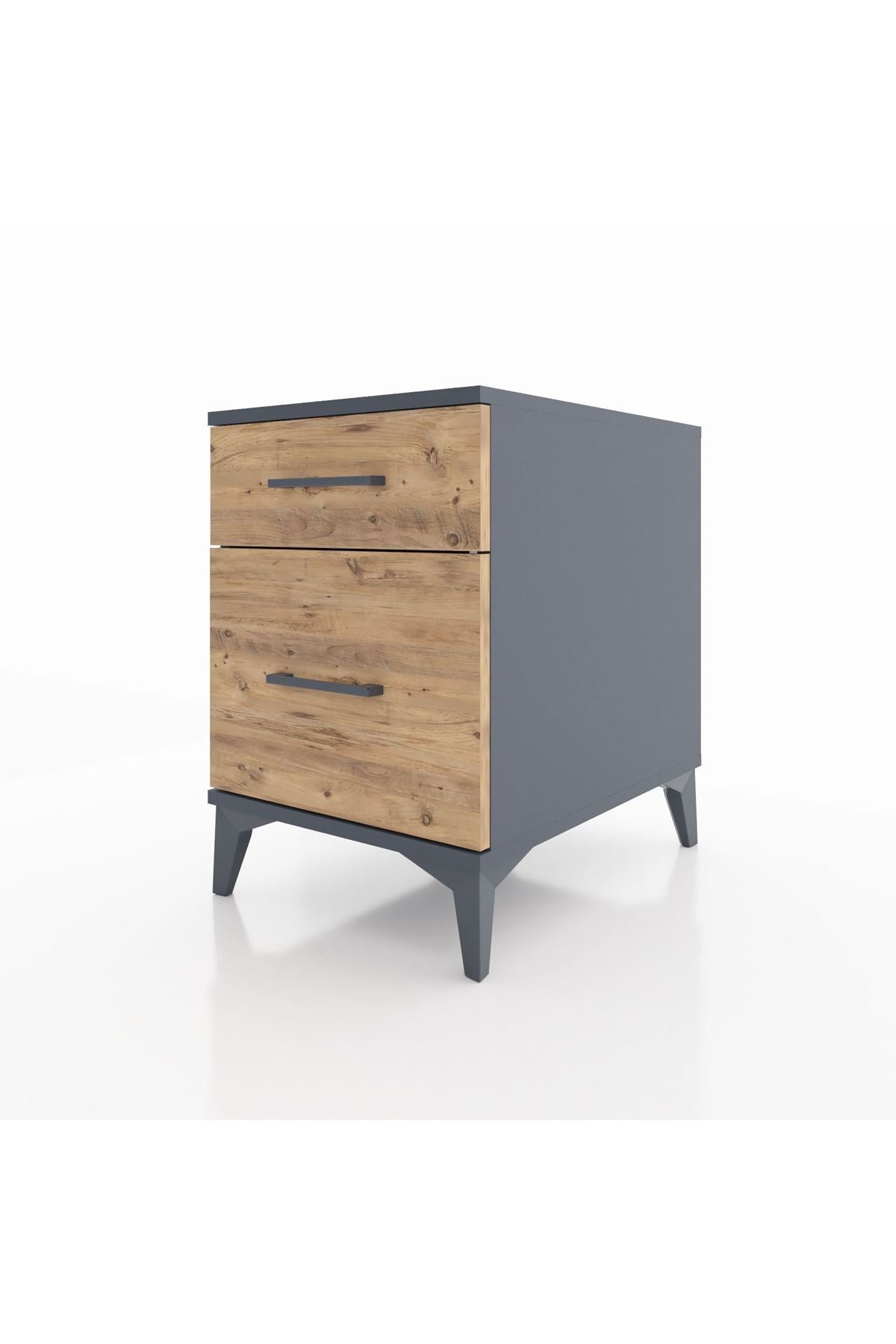 Kronos Komodin Tek Çekmeceli 44x59x64 Antrasit-Çam