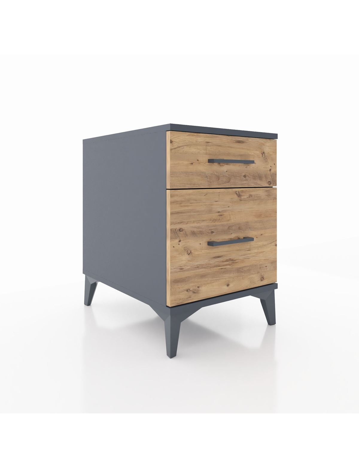 Kronos Komodin Tek Çekmeceli 44x59x64 Antrasit-Çam