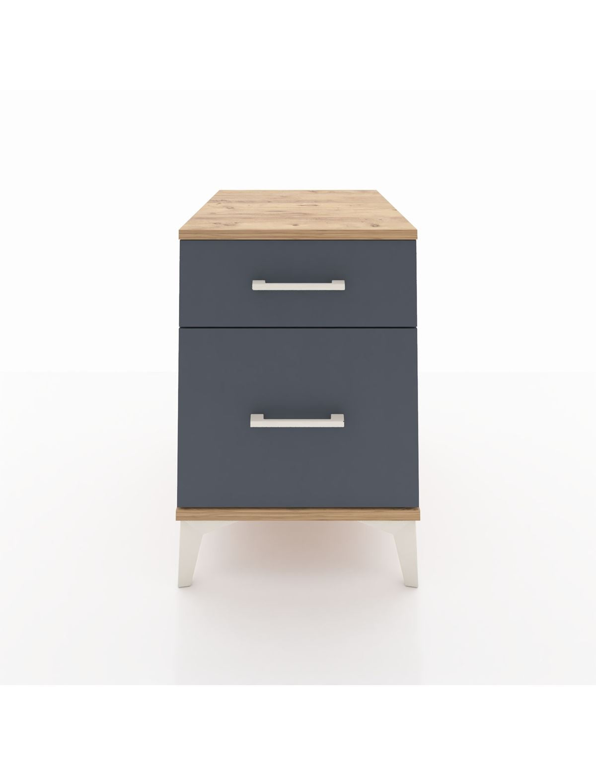 Kronos Komodin Tek Çekmeceli 44x59x64 Çam-Antrasit