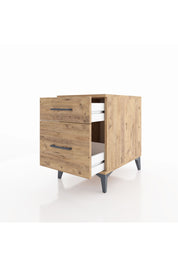 Kronos Komodin Tek Çekmeceli 44x59x64 Çam-Çam