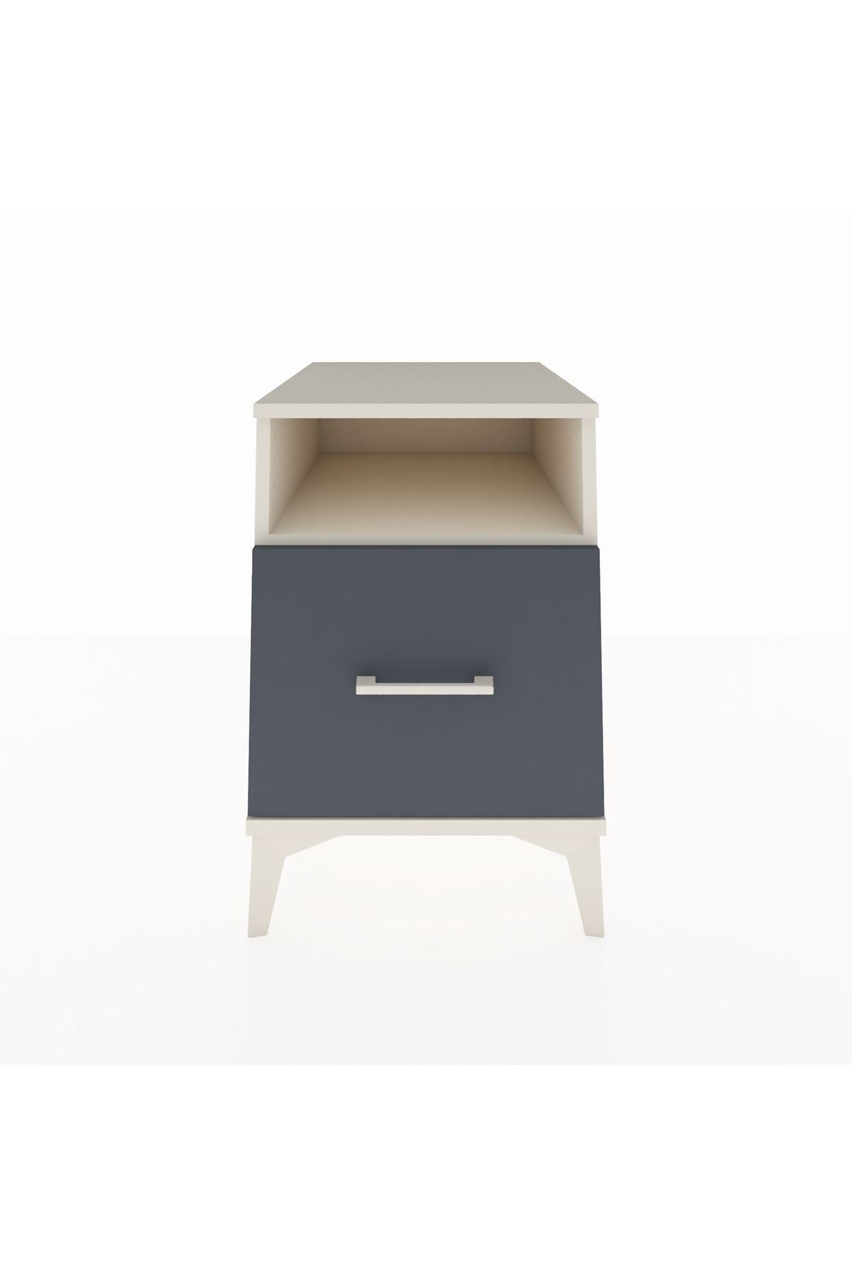 Kronos Komodin Tek Raflı Tek Çekmeceli 44x59x64 Aytaşı-Antrasit