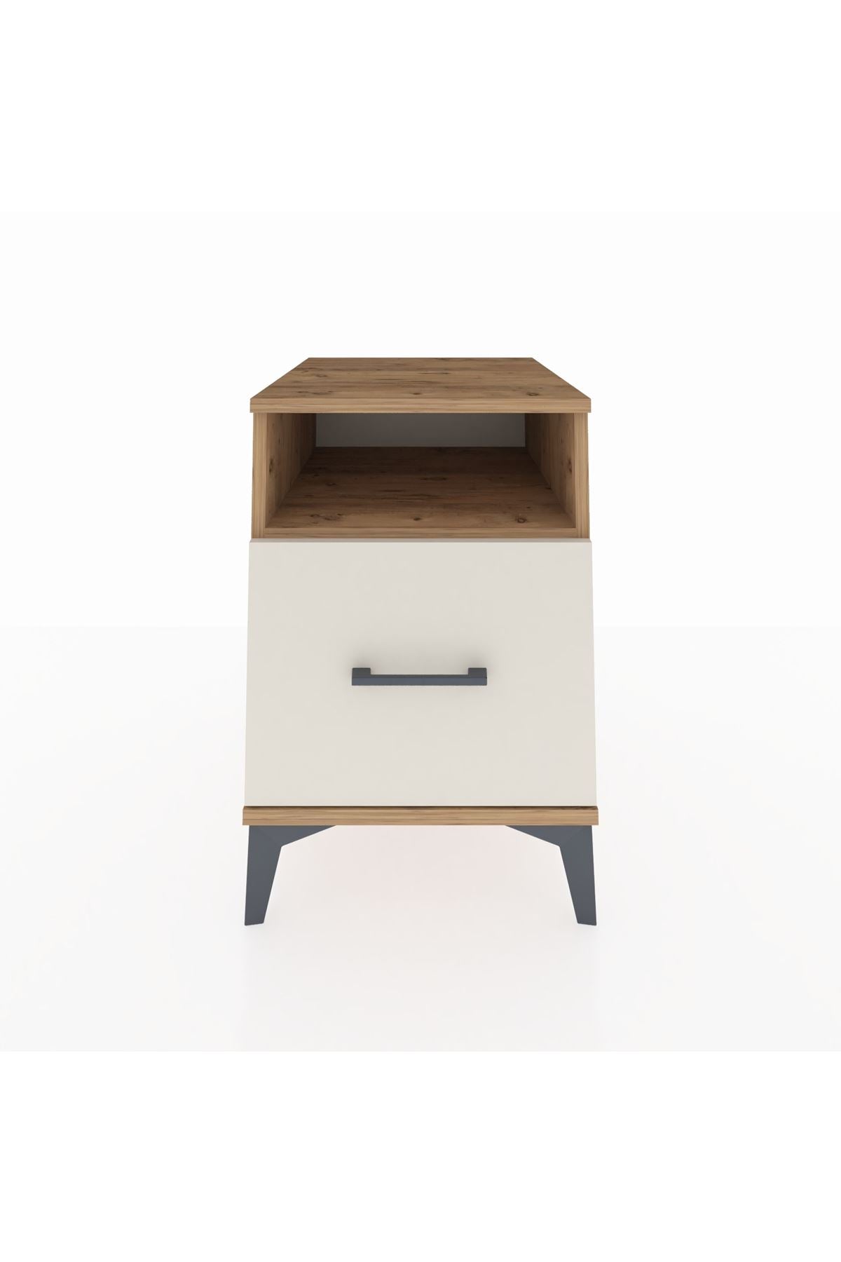 Kronos Komodin Tek Raflı Tek Çekmeceli 44x59x64 Çam-Aytaşı