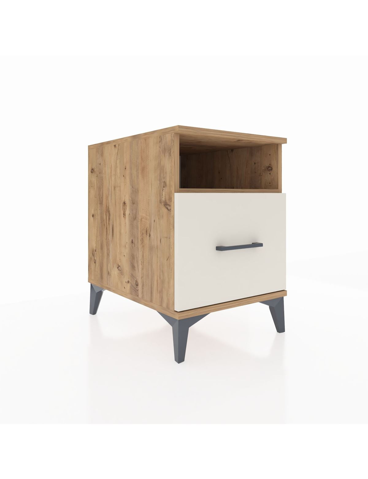 Kronos Komodin Tek Raflı Tek Çekmeceli 44x59x64 Çam-Aytaşı