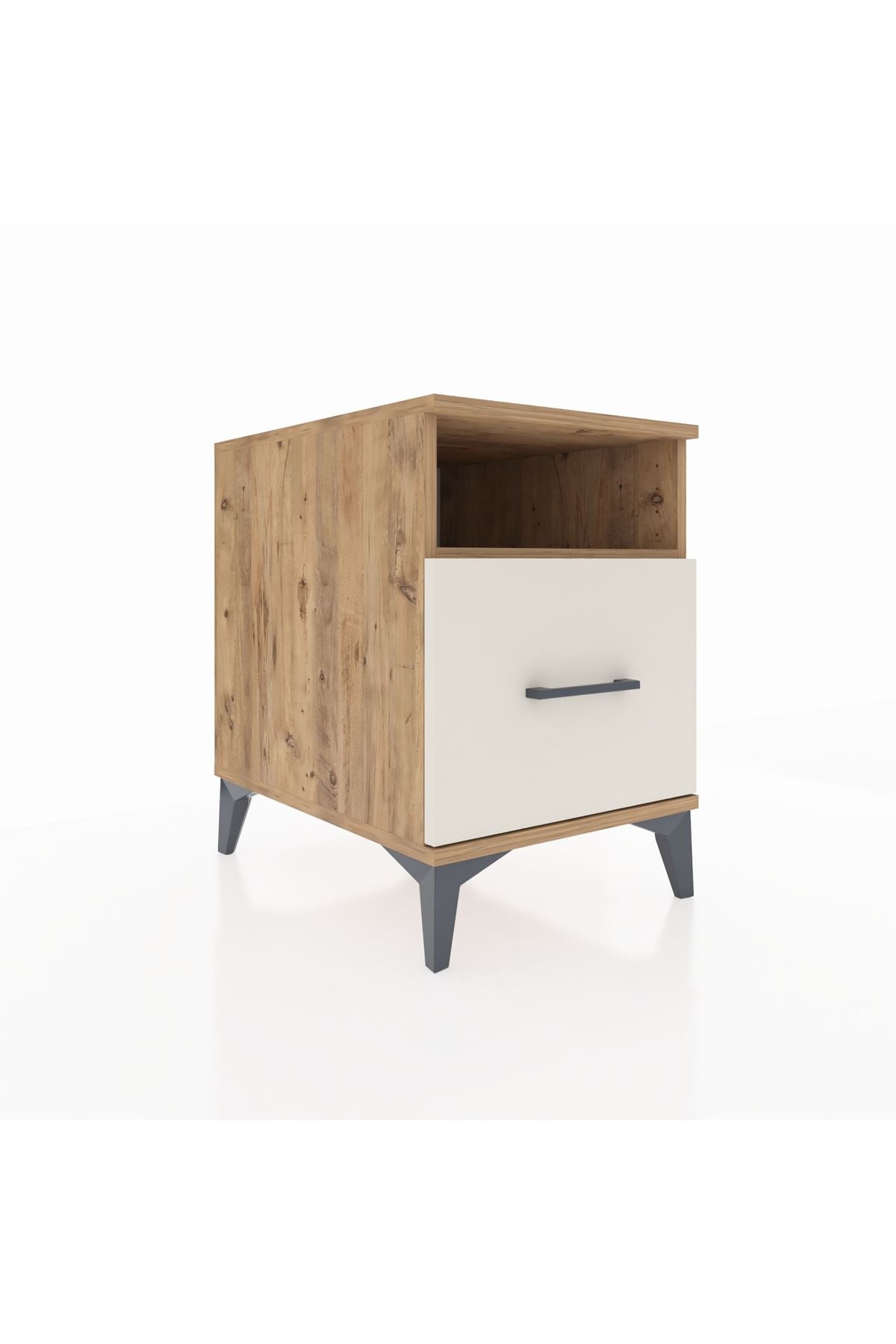 Kronos Komodin Tek Raflı Tek Çekmeceli 44x59x64 Çam-Aytaşı