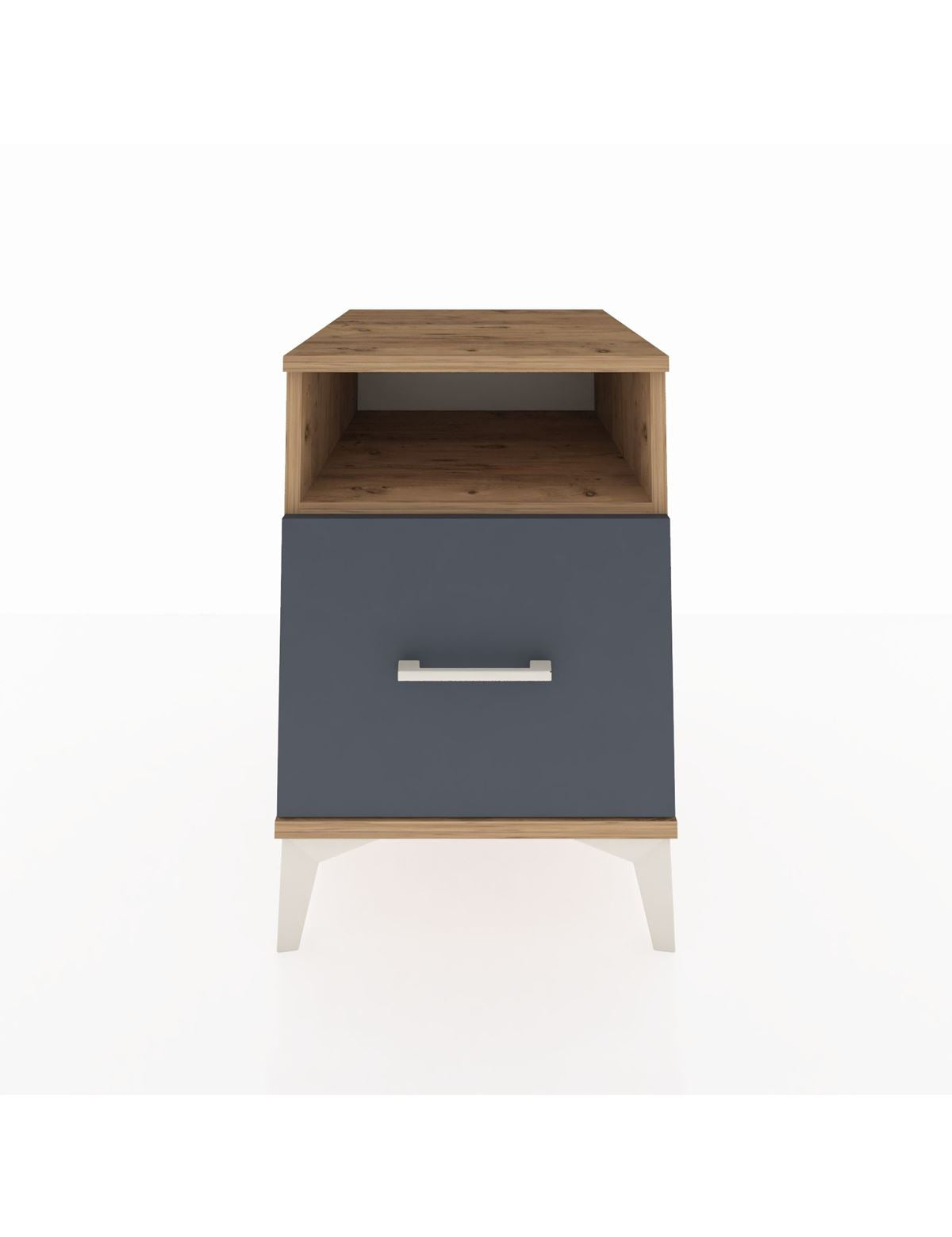 Kronos Komodin Tek Raflı Tek Çekmeceli 44x59x64 Çam-Antrasit