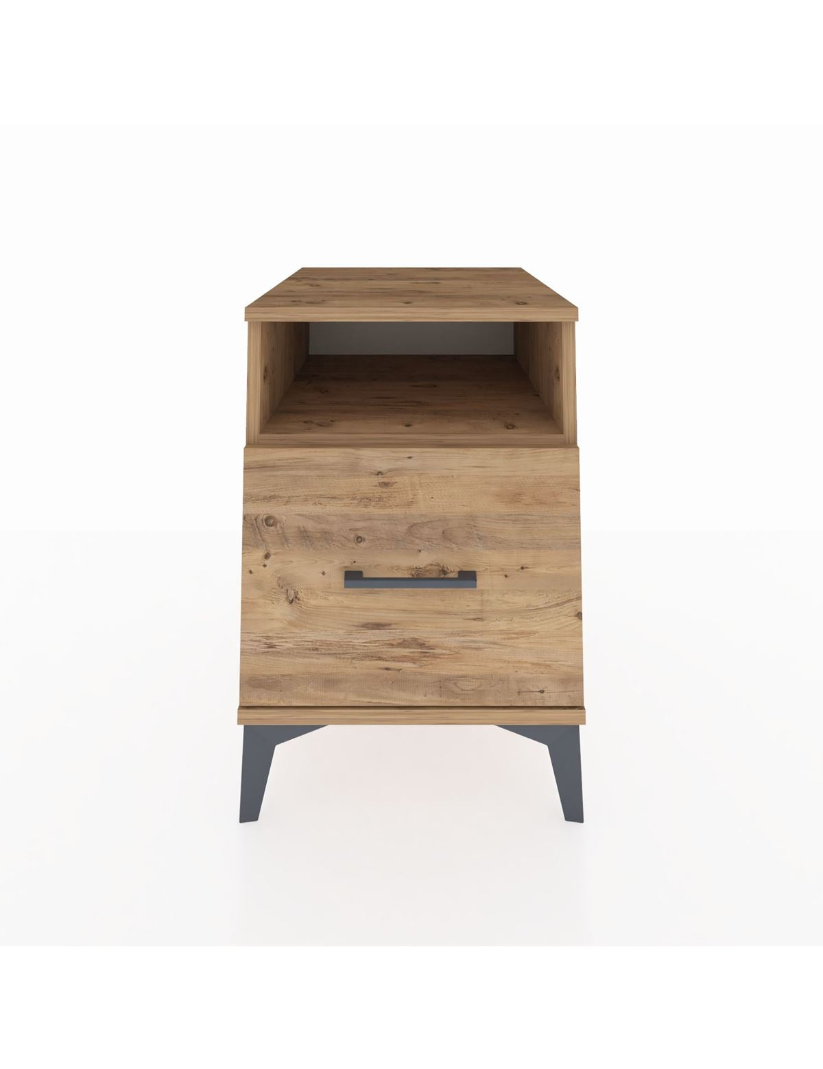 Kronos Komodin Tek Raflı Tek Çekmeceli 44x59x64 Çam-Çam