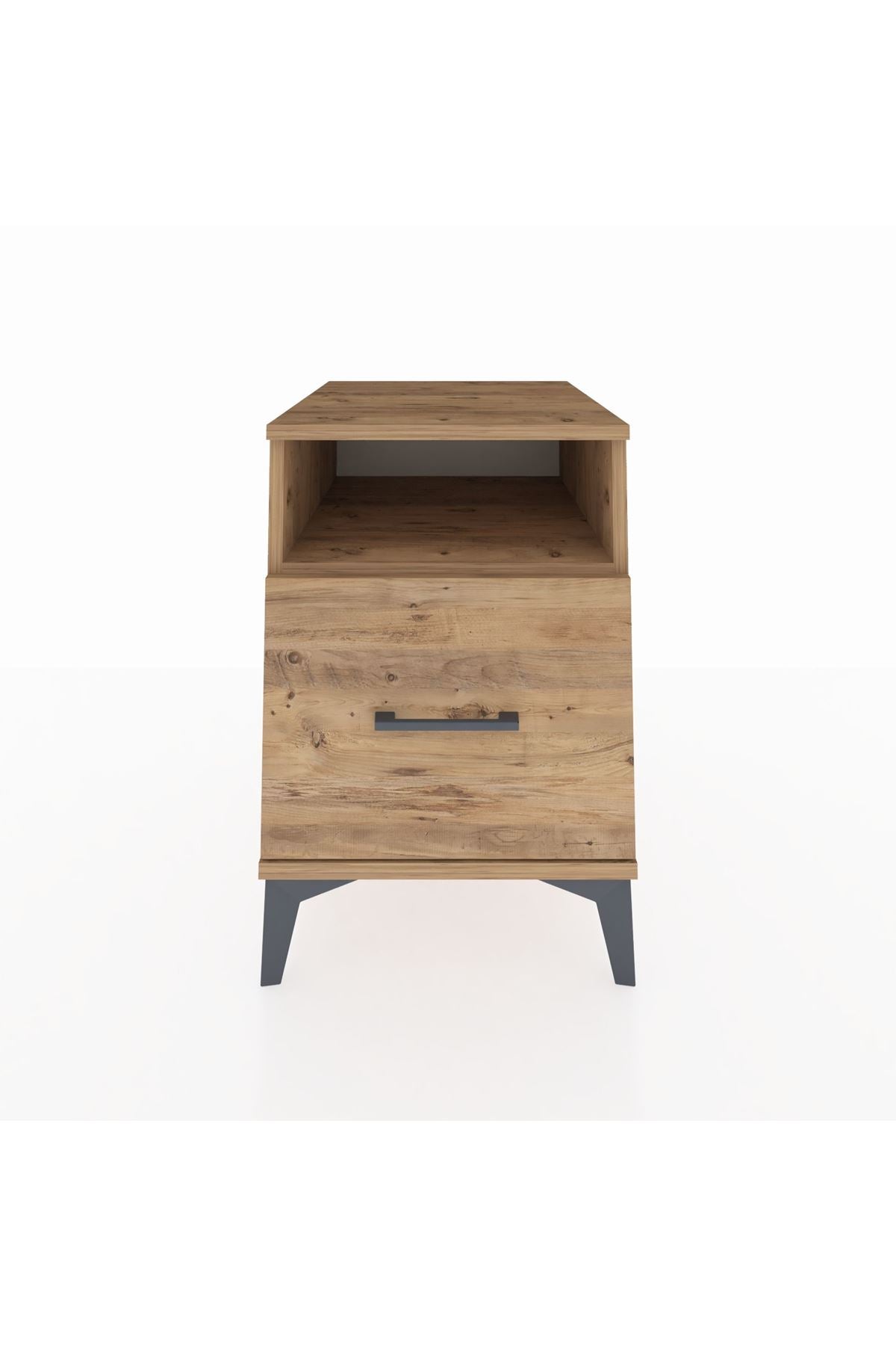 Kronos Komodin Tek Raflı Tek Çekmeceli 44x59x64 Çam-Çam