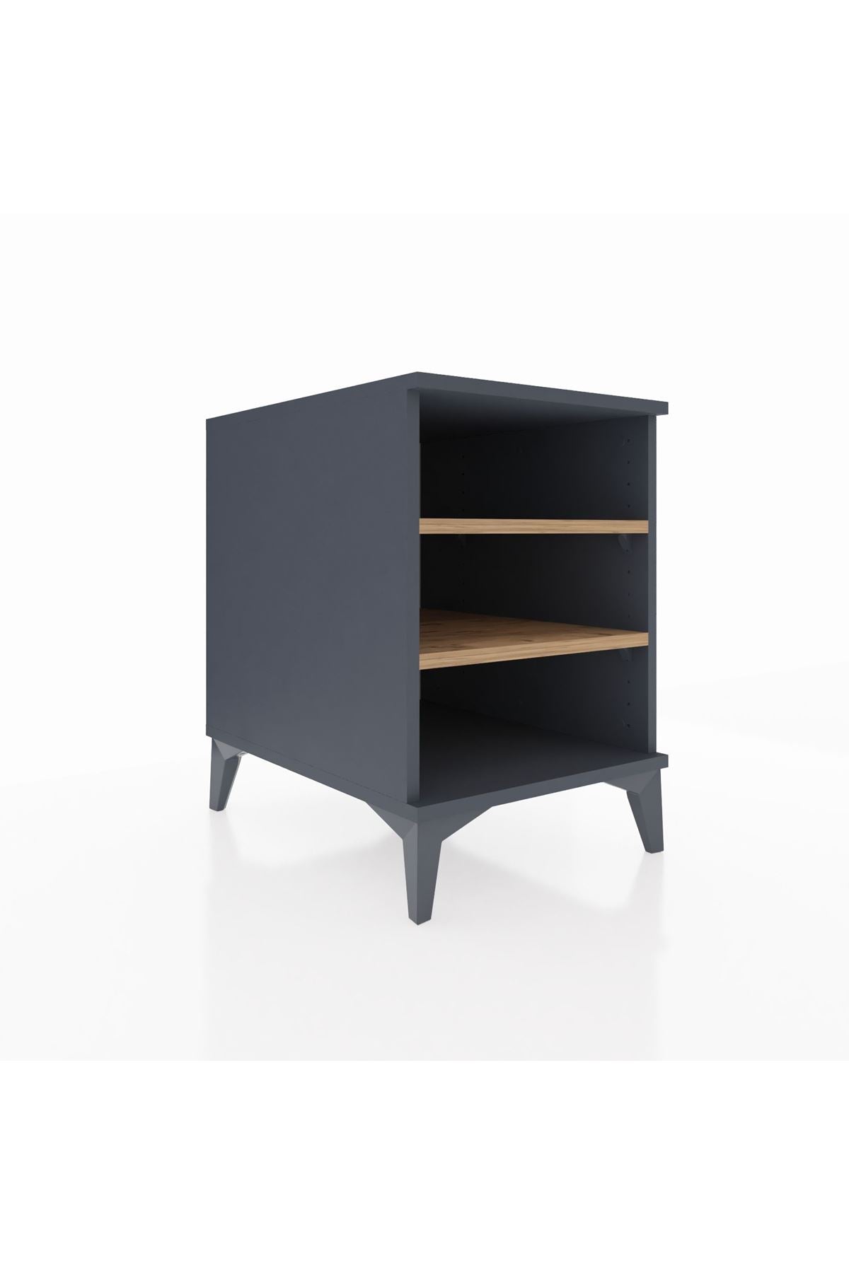 Kronos Komodin 2 Raflı 44x59x64 Antrasit-Çam