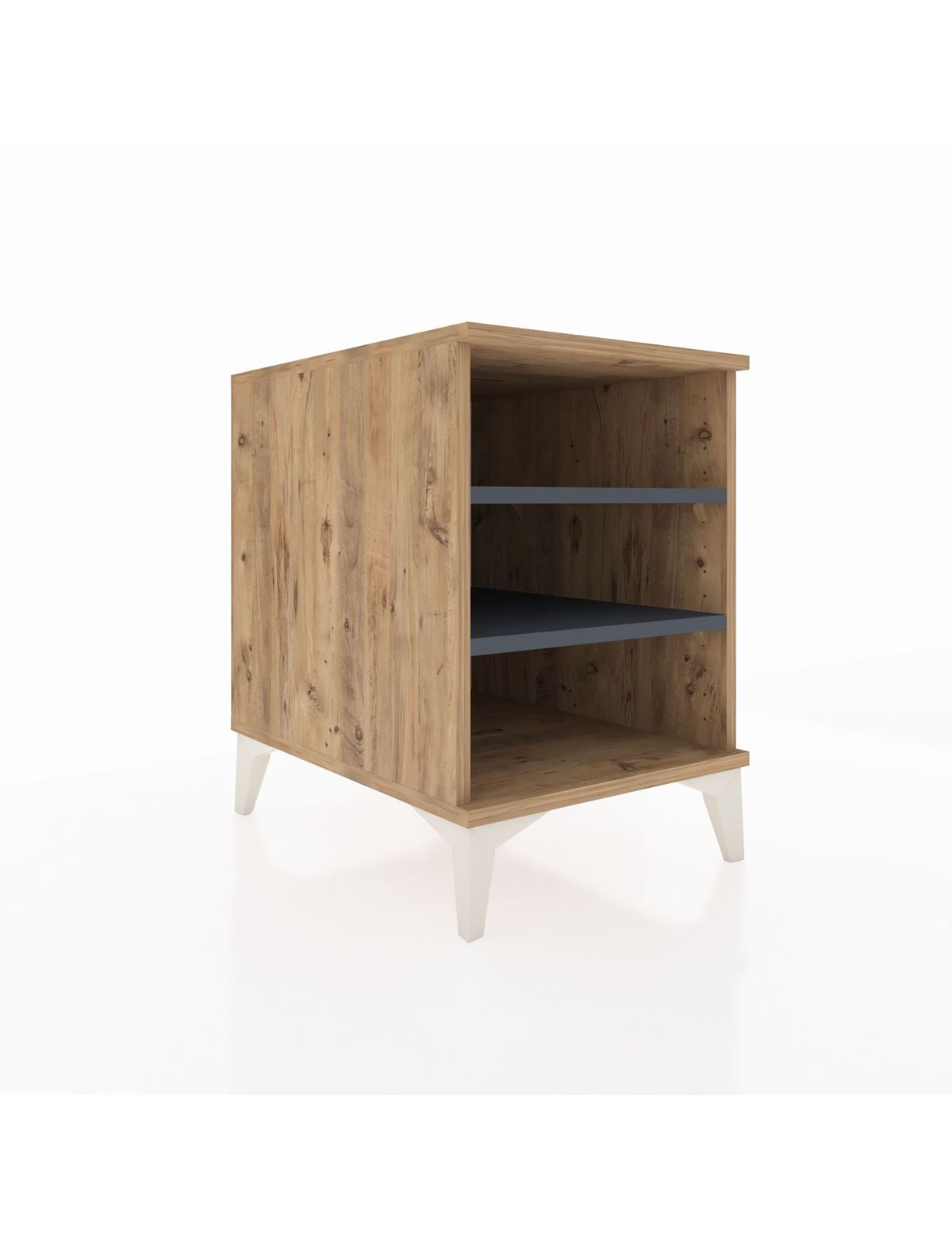 Kronos Komodin 2 Raflı 44x59x64 Çam-Antrasit