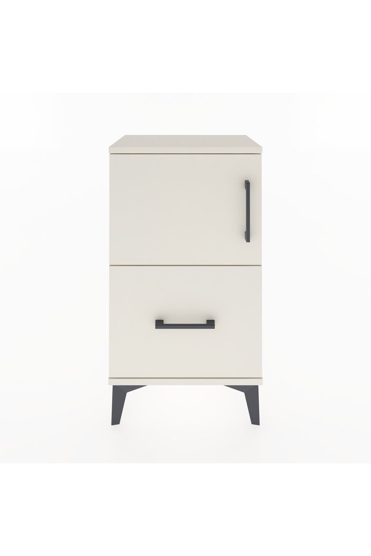 Arges Komodin Tek Raflı Tek Çekmeceli Tek Kapaklı 44x30x80 - S08M007V1A