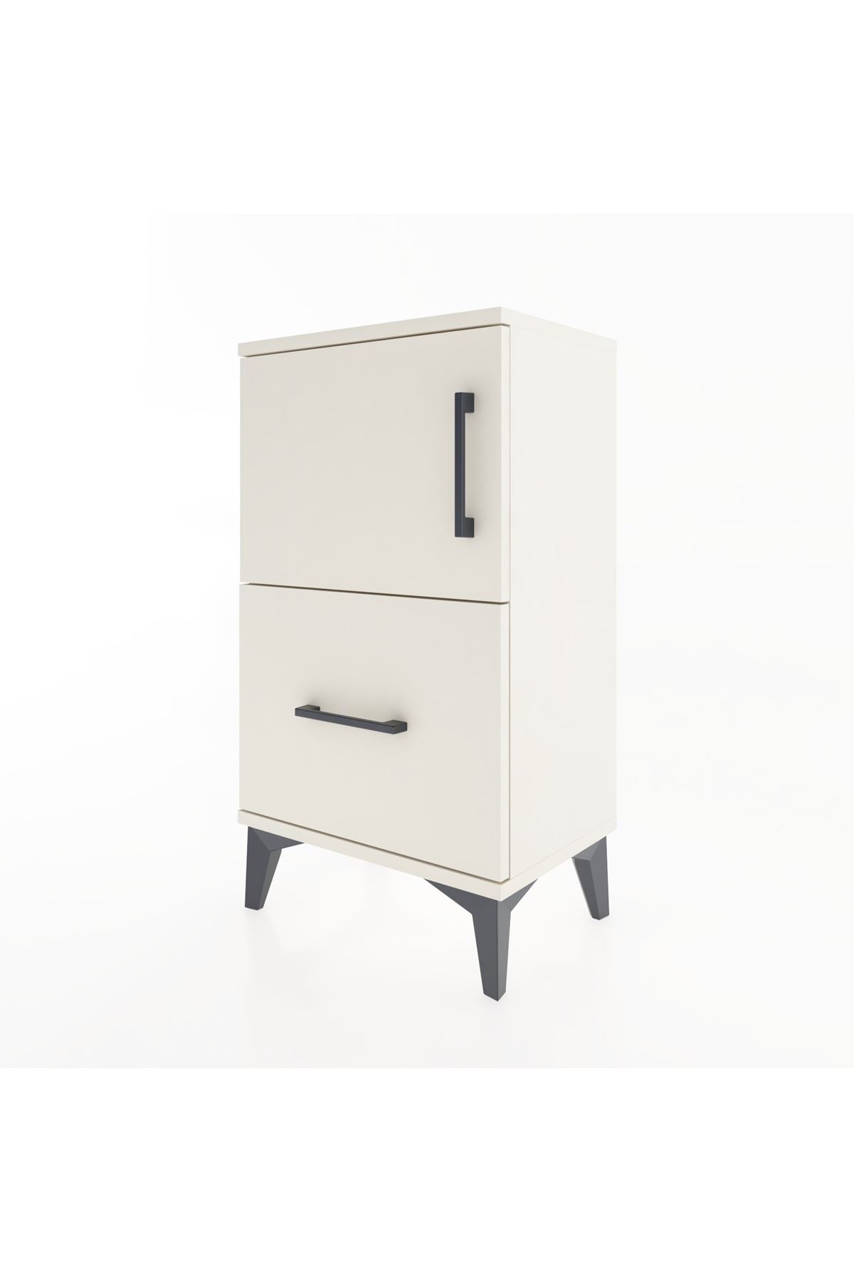 Arges Komodin Tek Raflı Tek Çekmeceli Tek Kapaklı 44x30x80 - S08M007V1A