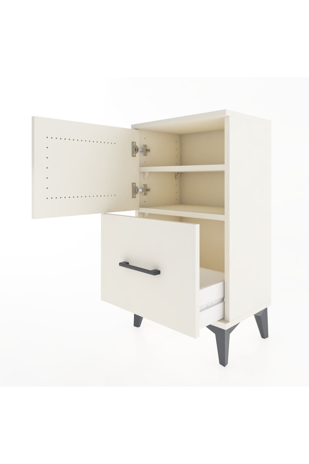Arges Komodin Tek Raflı Tek Çekmeceli Tek Kapaklı 44x30x80 - S08M007V1A
