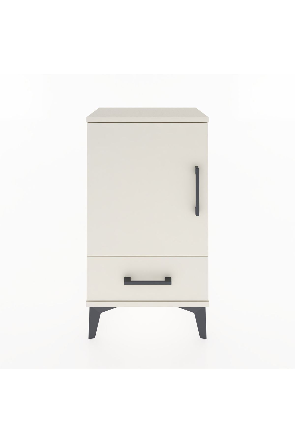 Arges Komodin 2 Raflı Tek Çekmeceli Tek Kapaklı 44x30x80 - S08M008V1A
