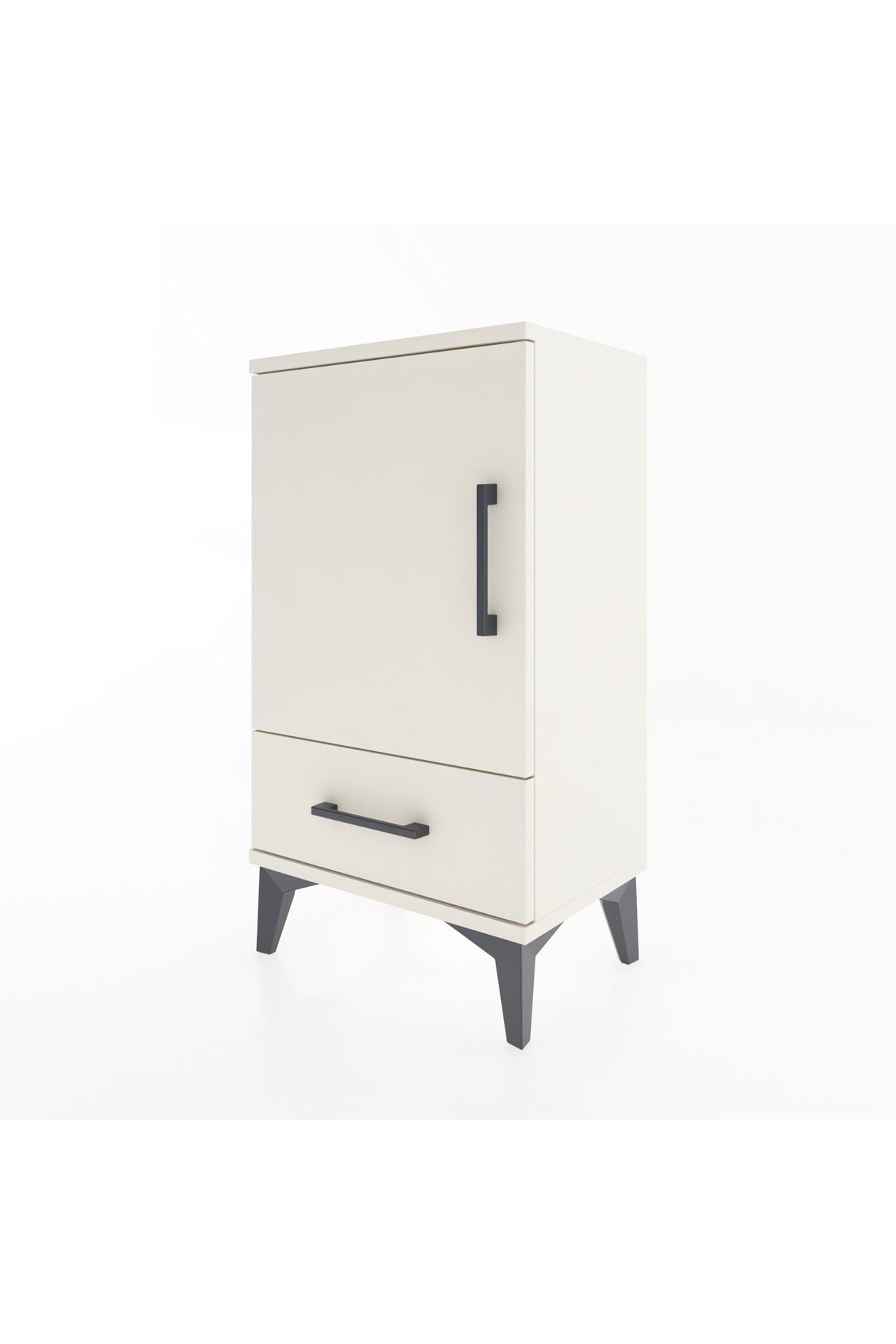 Arges Komodin 2 Raflı Tek Çekmeceli Tek Kapaklı 44x30x80 - S08M008V1A