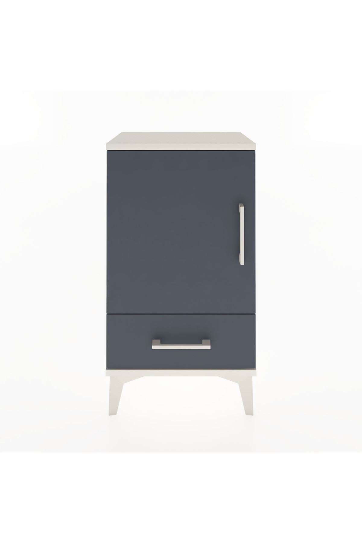 Arges Komodin 2 Raflı Tek Çekmeceli Tek Kapaklı 44x30x80 - S08M008V2A