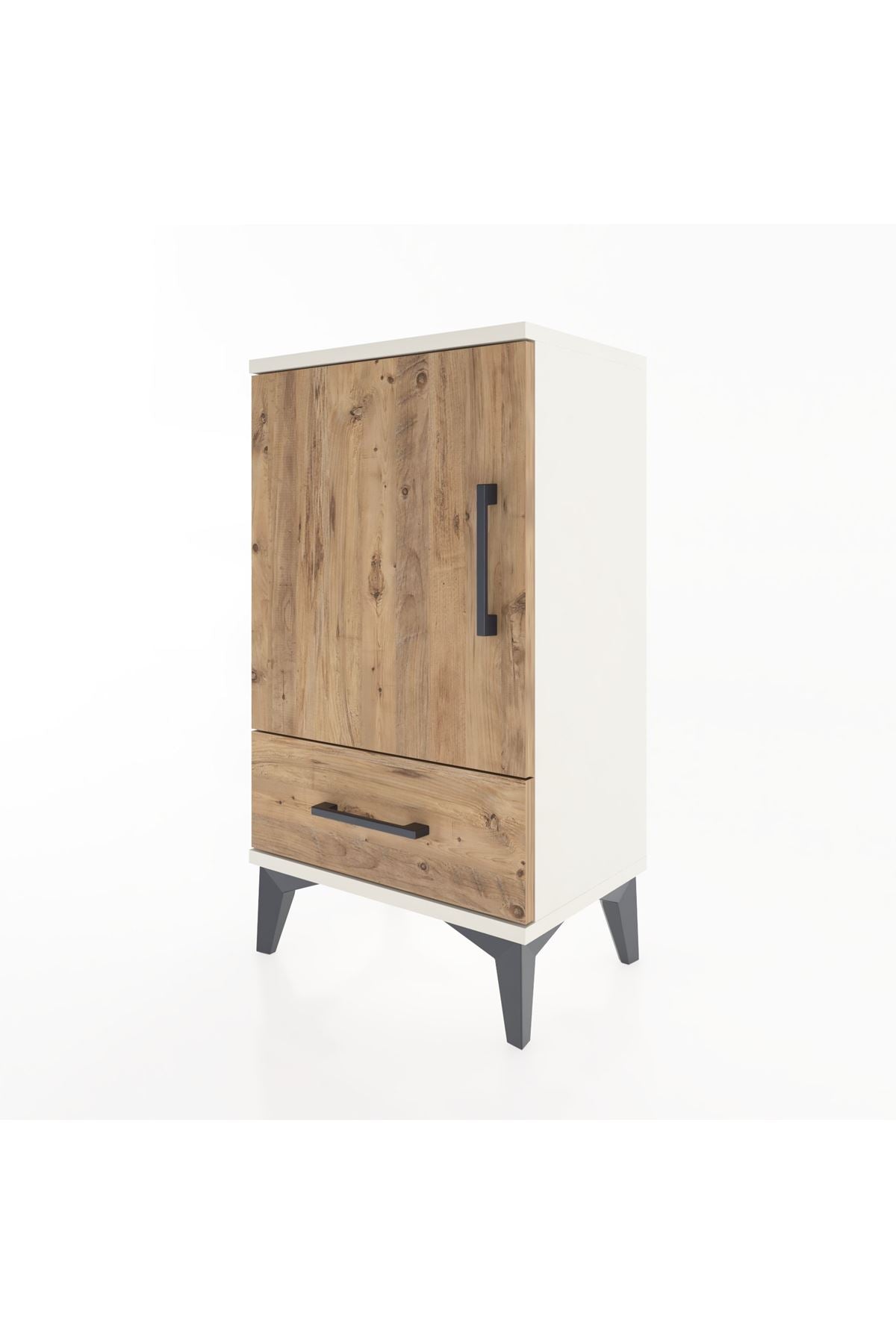 Arges Komodin 2 Raflı Tek Çekmeceli Tek Kapaklı 44x30x80 - S08M008V3A