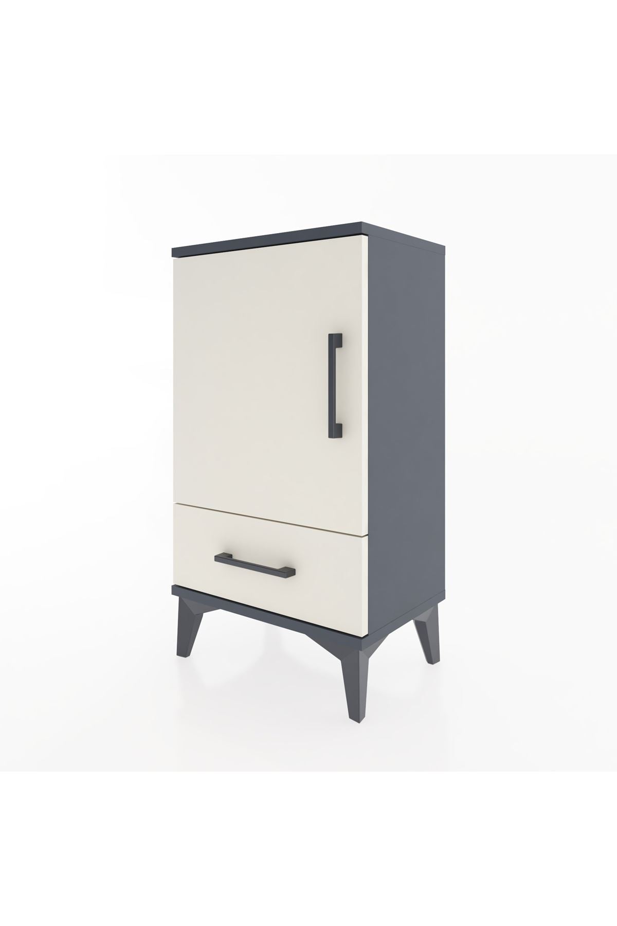 Arges Komodin 2 Raflı Tek Çekmeceli Tek Kapaklı 44x30x80 - S08M008V4A