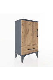 Arges Komodin 2 Raflı Tek Çekmeceli Tek Kapaklı 44x30x80 - S08M008V6A