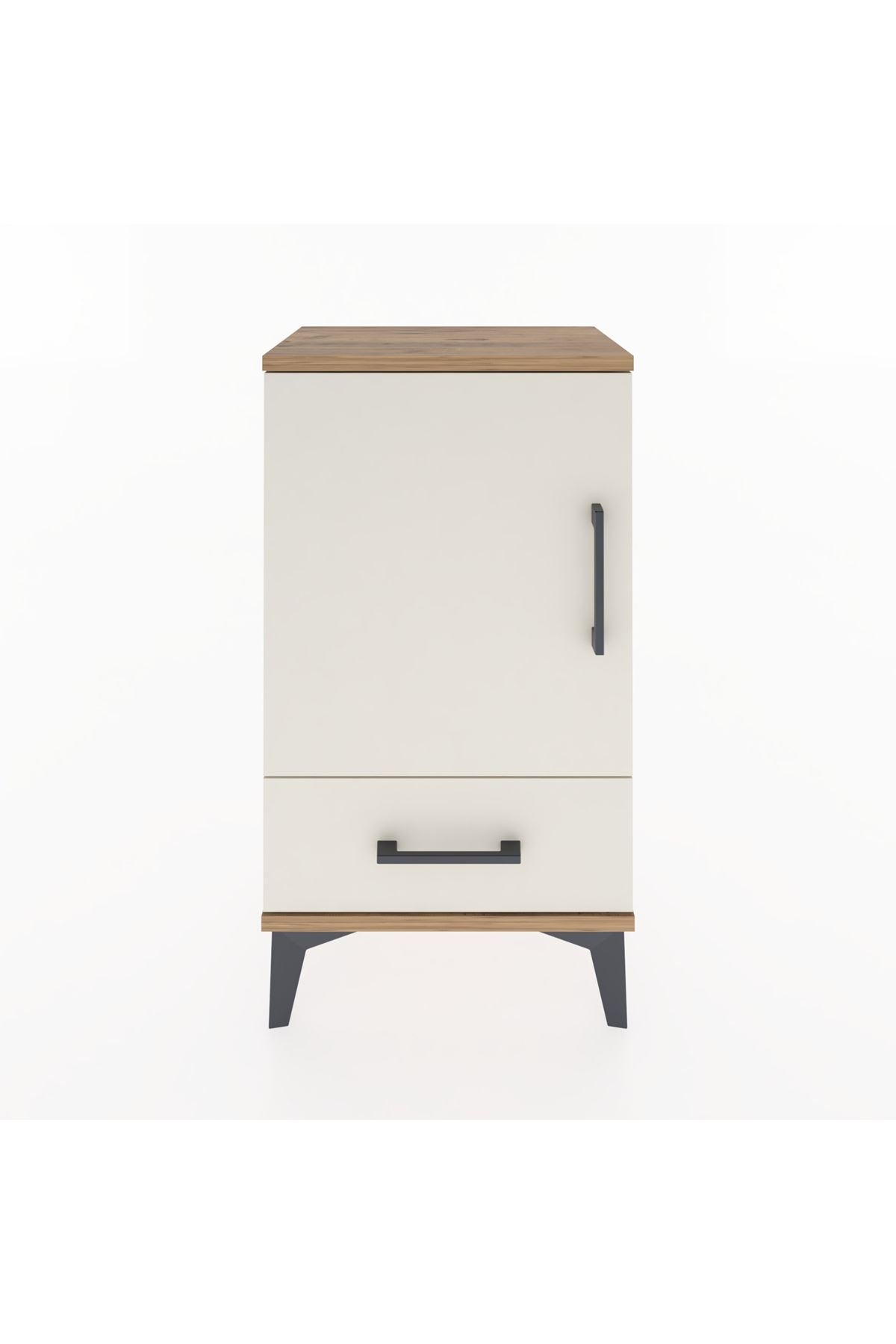 Arges Komodin 2 Raflı Tek Çekmeceli Tek Kapaklı 44x30x80 - S08M008V7A