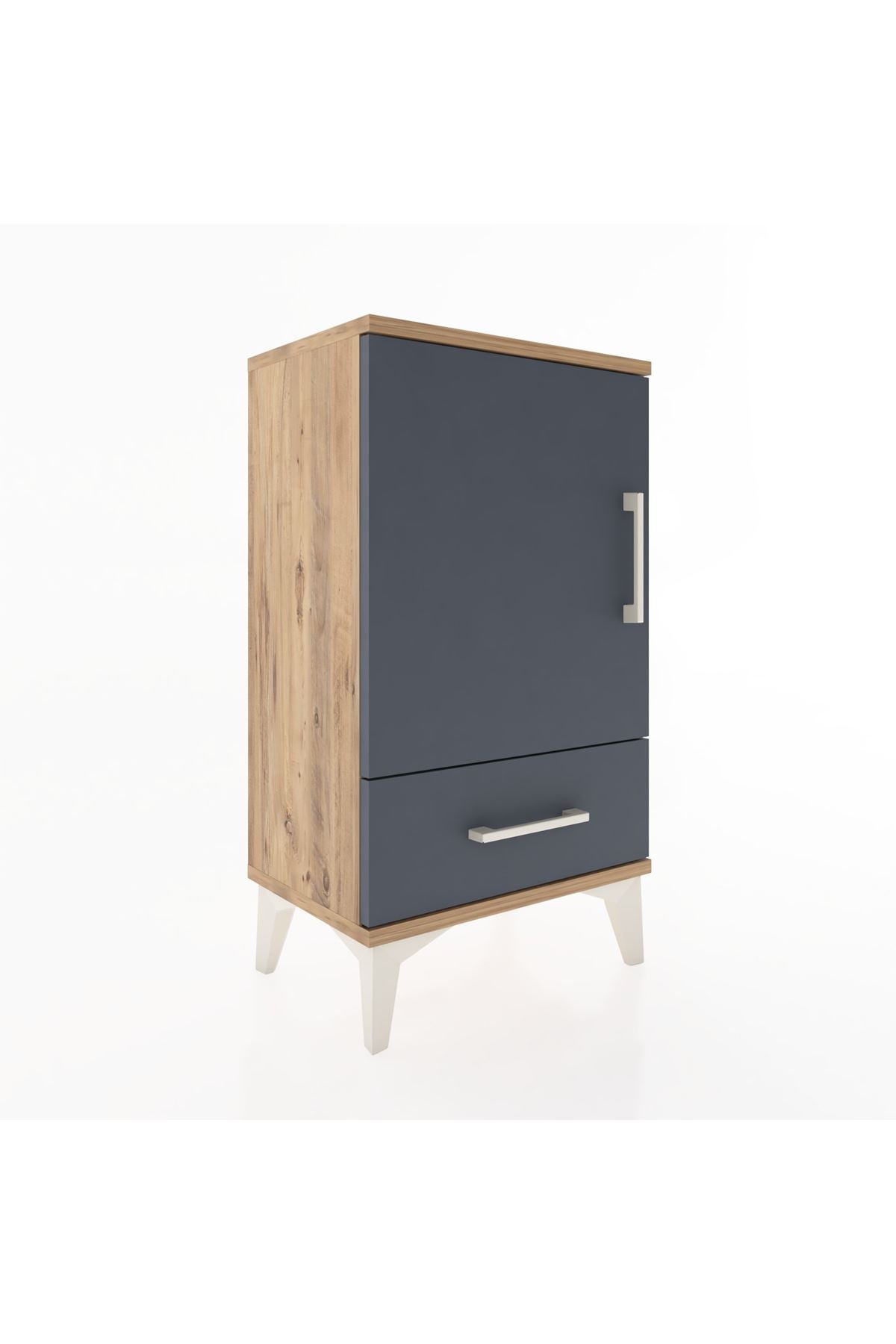 Arges Komodin 2 Raflı Tek Çekmeceli Tek Kapaklı 44x30x80 - S08M008V8A