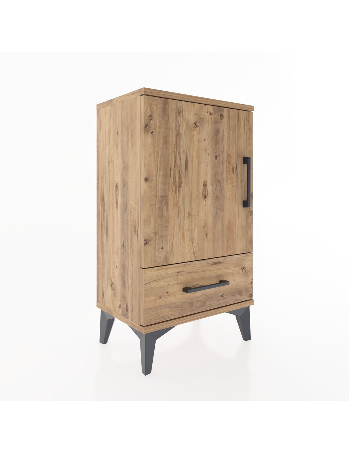 Arges Komodin 2 Raflı Tek Çekmeceli Tek Kapaklı 44x30x80 - S08M008V9A