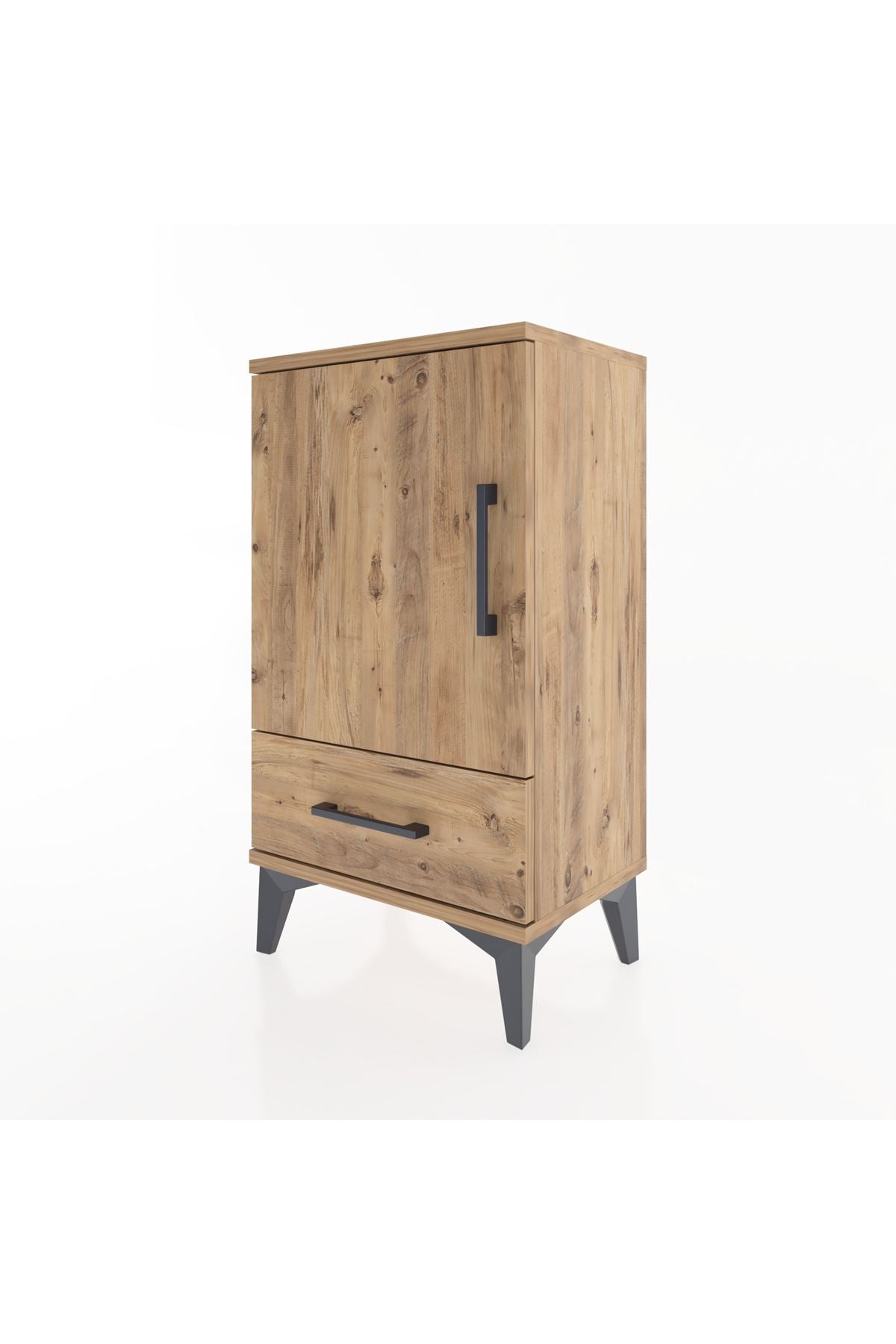 Arges Komodin 2 Raflı Tek Çekmeceli Tek Kapaklı 44x30x80 - S08M008V9A