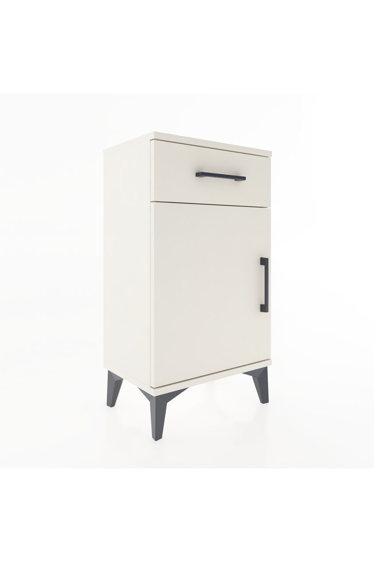 Arges Komodin 2 Raflı Tek Çekmeceli Tek Kapaklı 44x30x80 - S08M009V1A