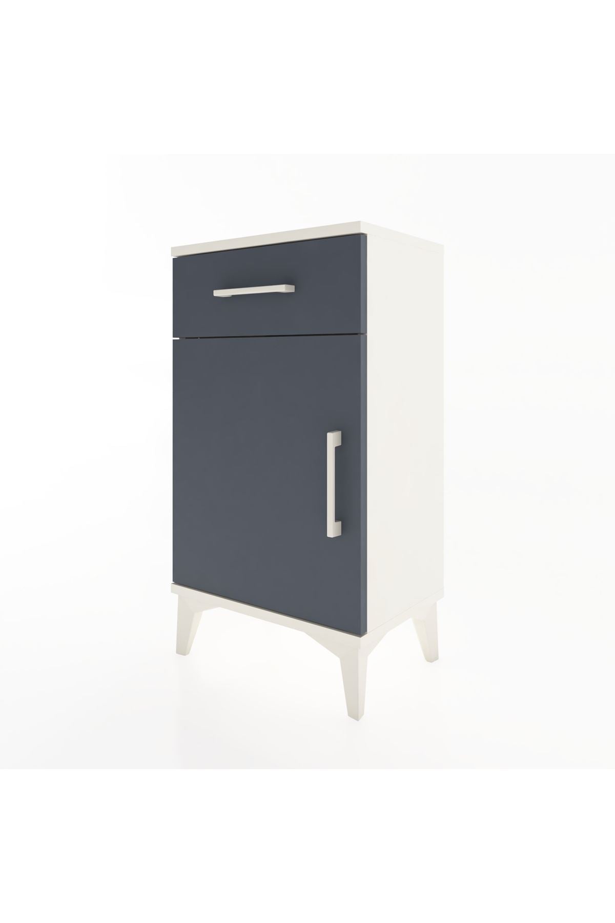 Arges Komodin 2 Raflı Tek Çekmeceli Tek Kapaklı 44x30x80 - S08M009V2A