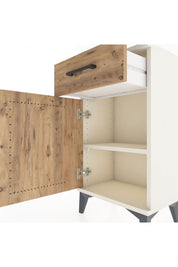 Arges Komodin 2 Raflı Tek Çekmeceli Tek Kapaklı 44x30x80 - S08M009V3A