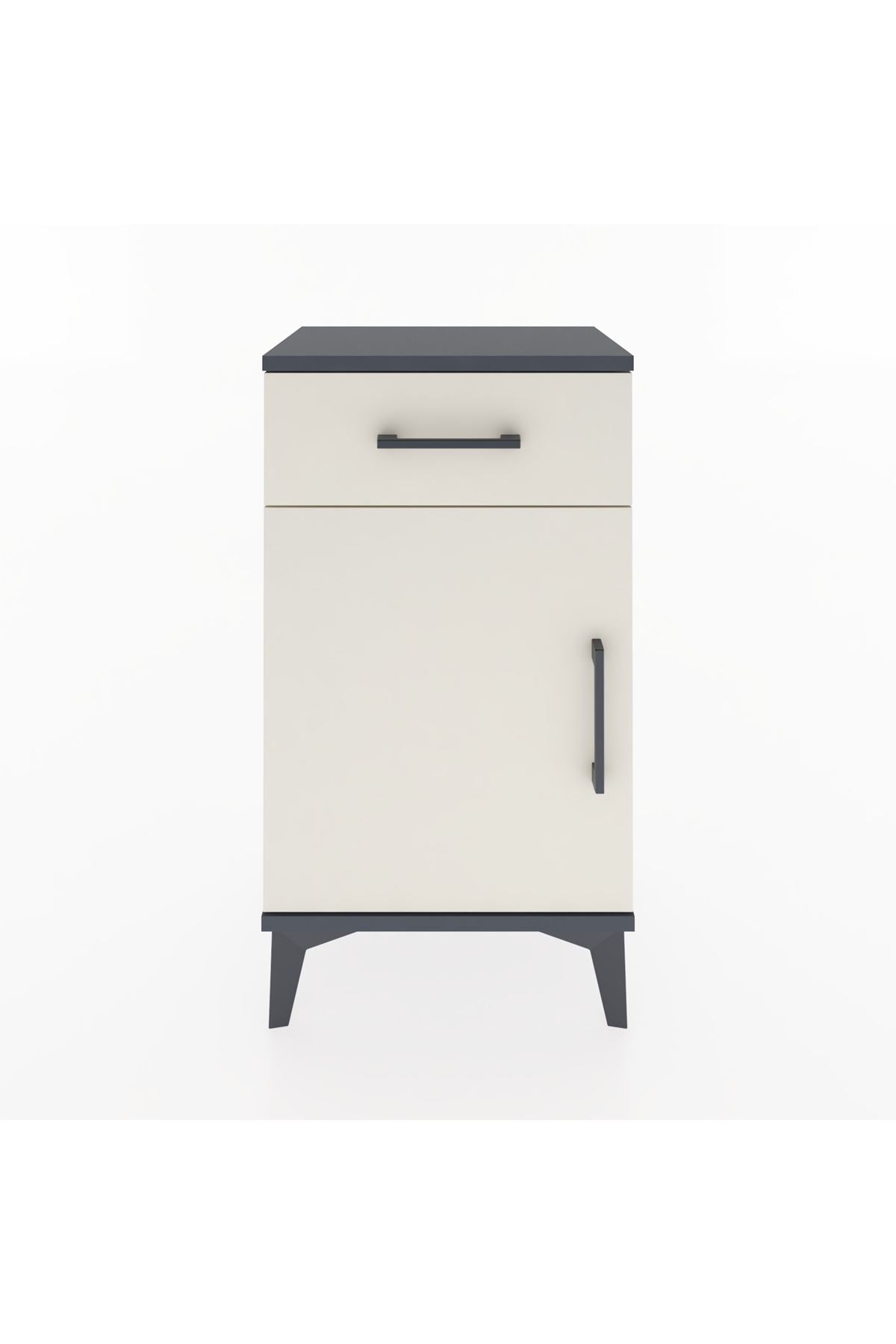 Arges Komodin 2 Raflı Tek Çekmeceli Tek Kapaklı 44x30x80 - S08M009V4A