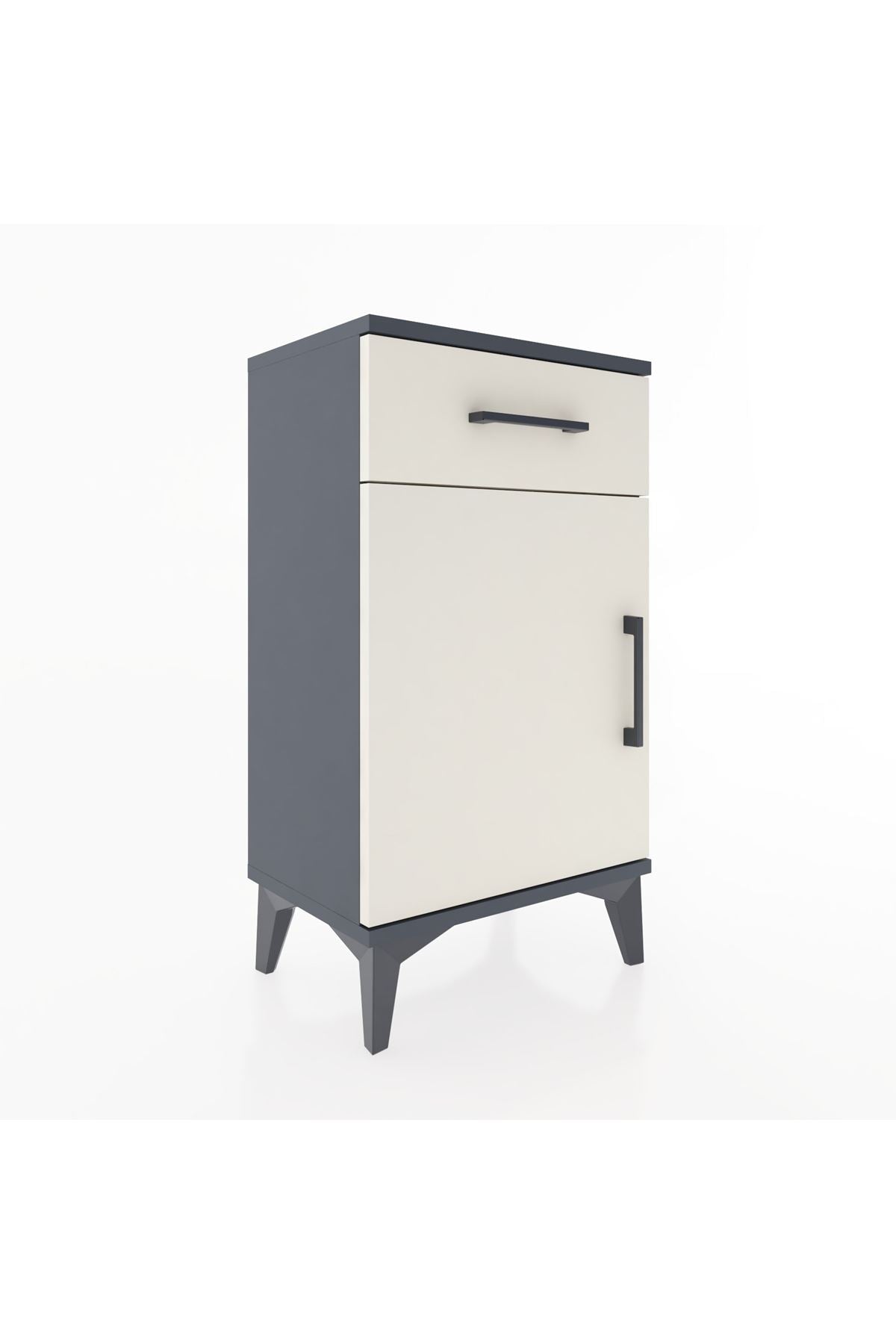 Arges Komodin 2 Raflı Tek Çekmeceli Tek Kapaklı 44x30x80 - S08M009V4A