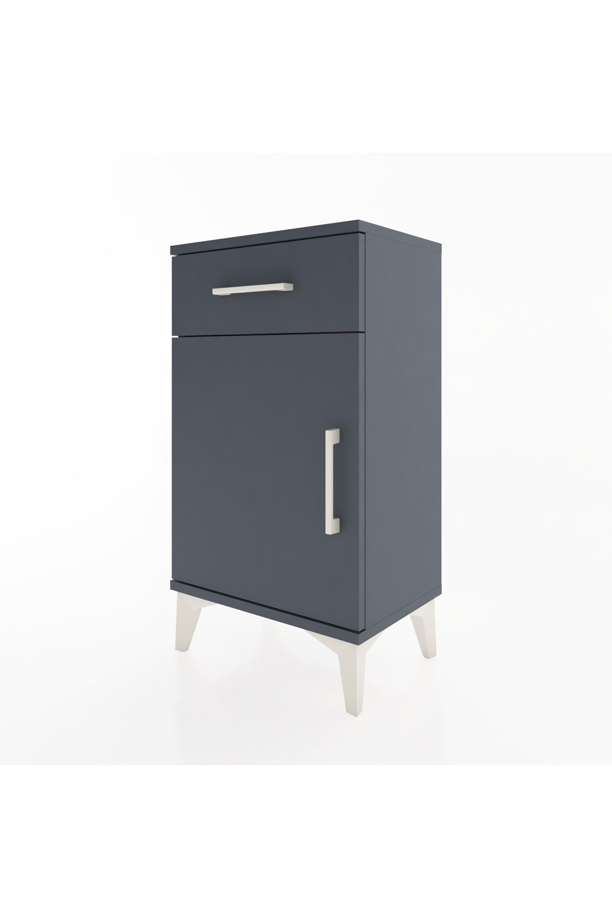 Arges Komodin 2 Raflı Tek Çekmeceli Tek Kapaklı 44x30x80 - S08M009V5A