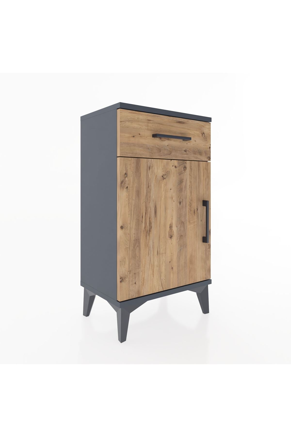 Arges Komodin 2 Raflı Tek Çekmeceli Tek Kapaklı 44x30x80 - S08M009V6A