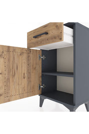 Arges Komodin 2 Raflı Tek Çekmeceli Tek Kapaklı 44x30x80 - S08M009V6A