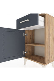 Arges Komodin 2 Raflı Tek Çekmeceli Tek Kapaklı 44x30x80 - S08M009V8A