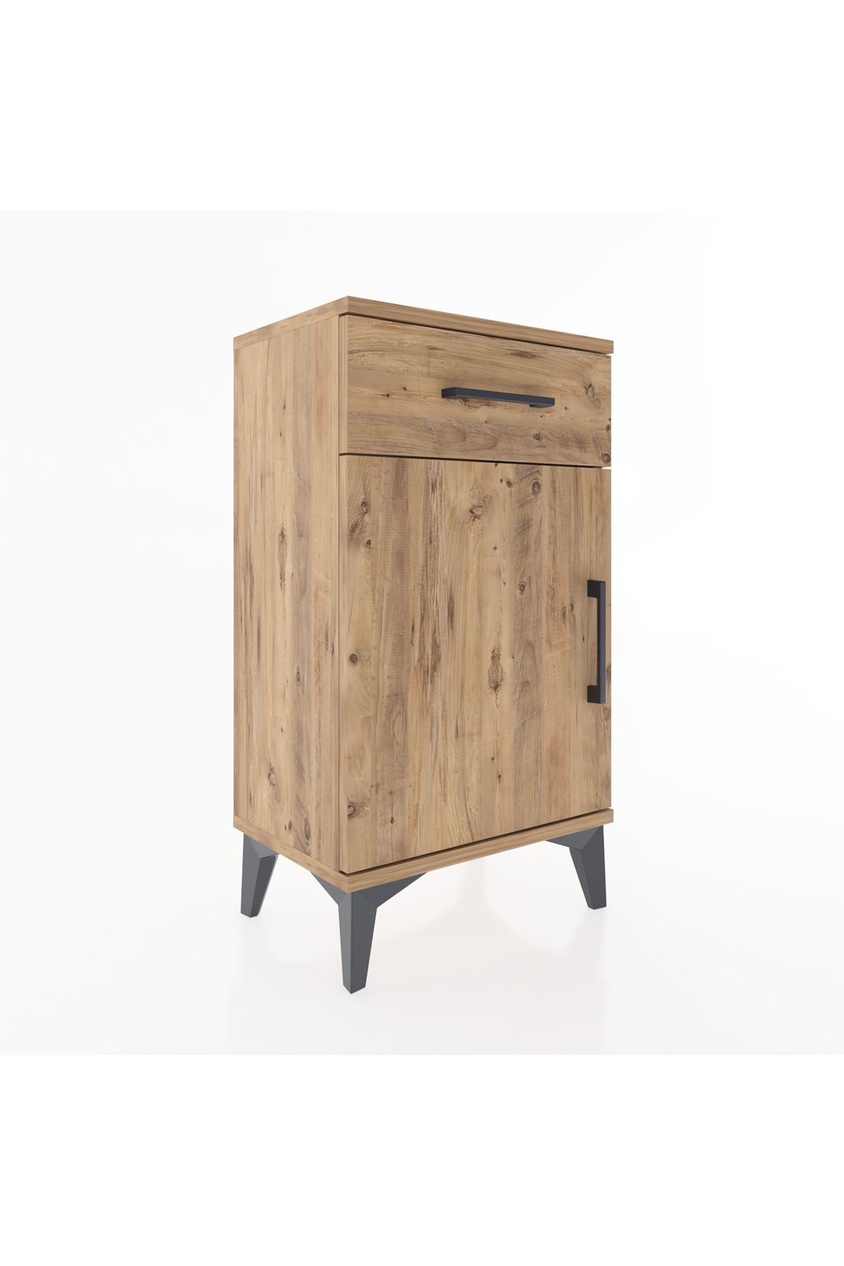 Arges Komodin 2 Raflı Tek Çekmeceli Tek Kapaklı 44x30x80 - S08M009V9A