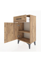 Arges Komodin 2 Raflı Tek Çekmeceli Tek Kapaklı 44x30x80 - S08M009V9A