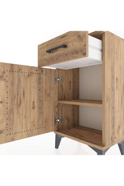 Arges Komodin 2 Raflı Tek Çekmeceli Tek Kapaklı 44x30x80 - S08M009V9A