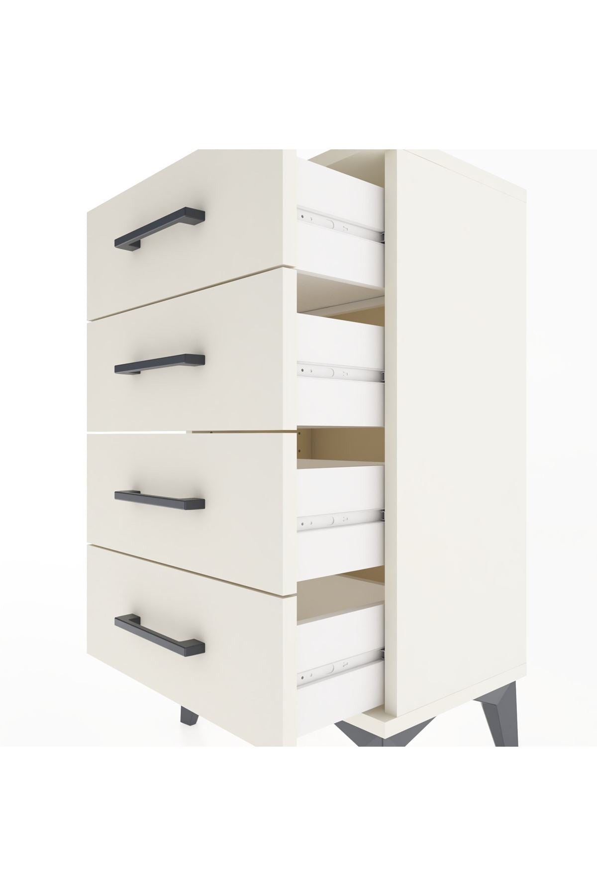 Arges Komodin 2 Raflı Tek Kapaklı 44x30x80 - S08M011V1A