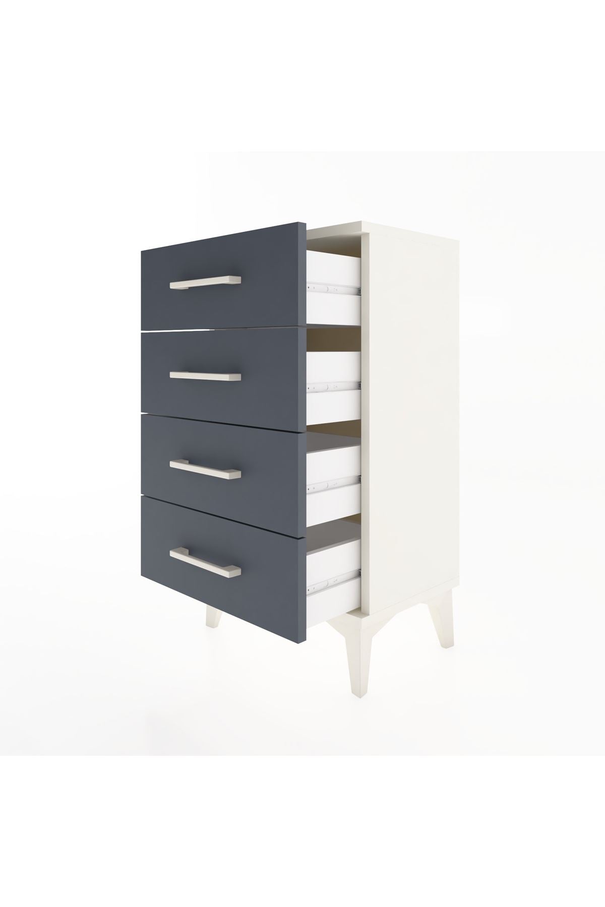 Arges Komodin 2 Raflı Tek Kapaklı 44x30x80 - S08M011V2A