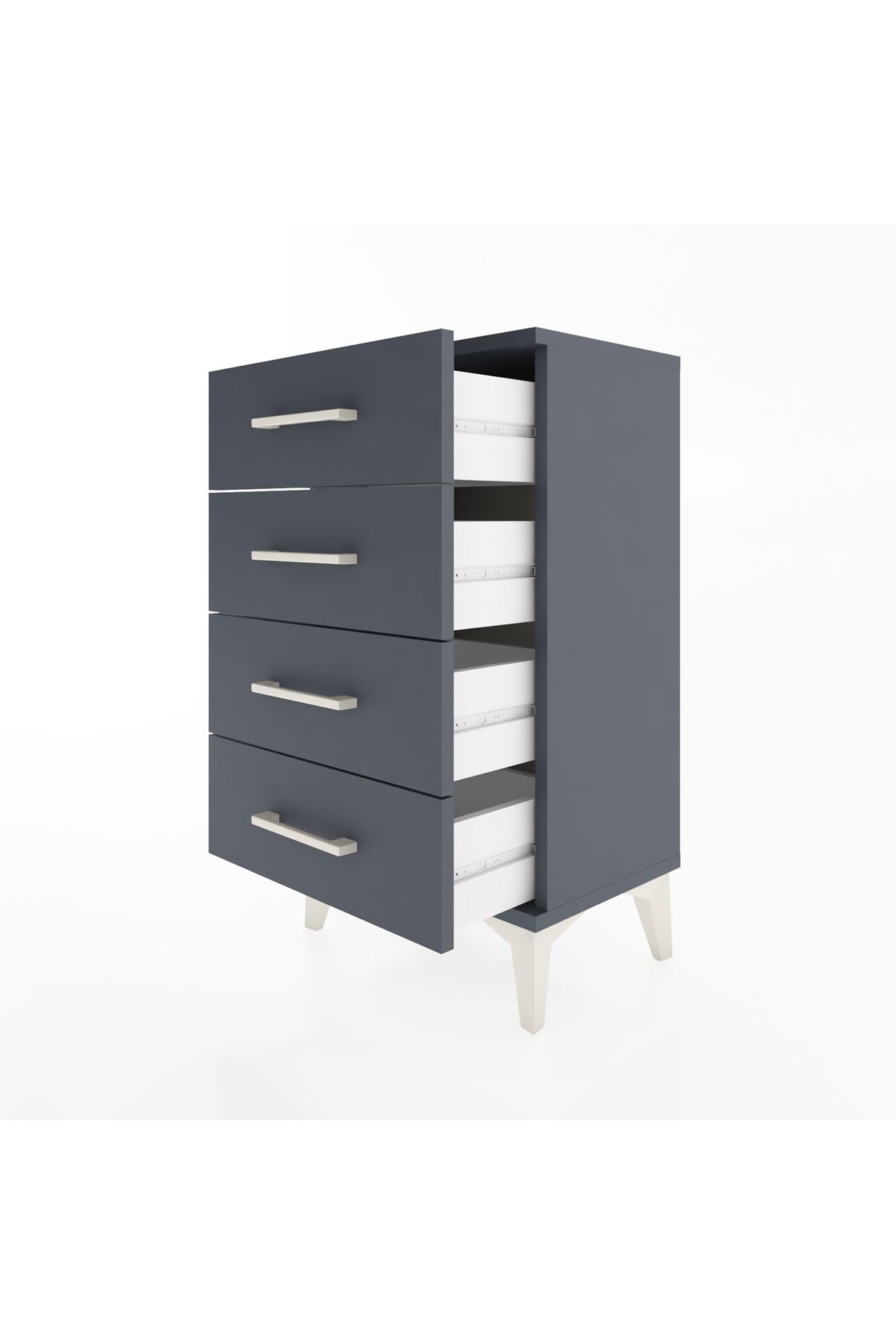 Arges Komodin 2 Raflı Tek Kapaklı 44x30x80 - S08M011V5A