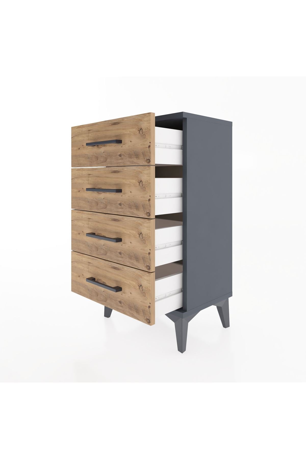 Arges Komodin 2 Raflı Tek Kapaklı 44x30x80 - S08M011V6A
