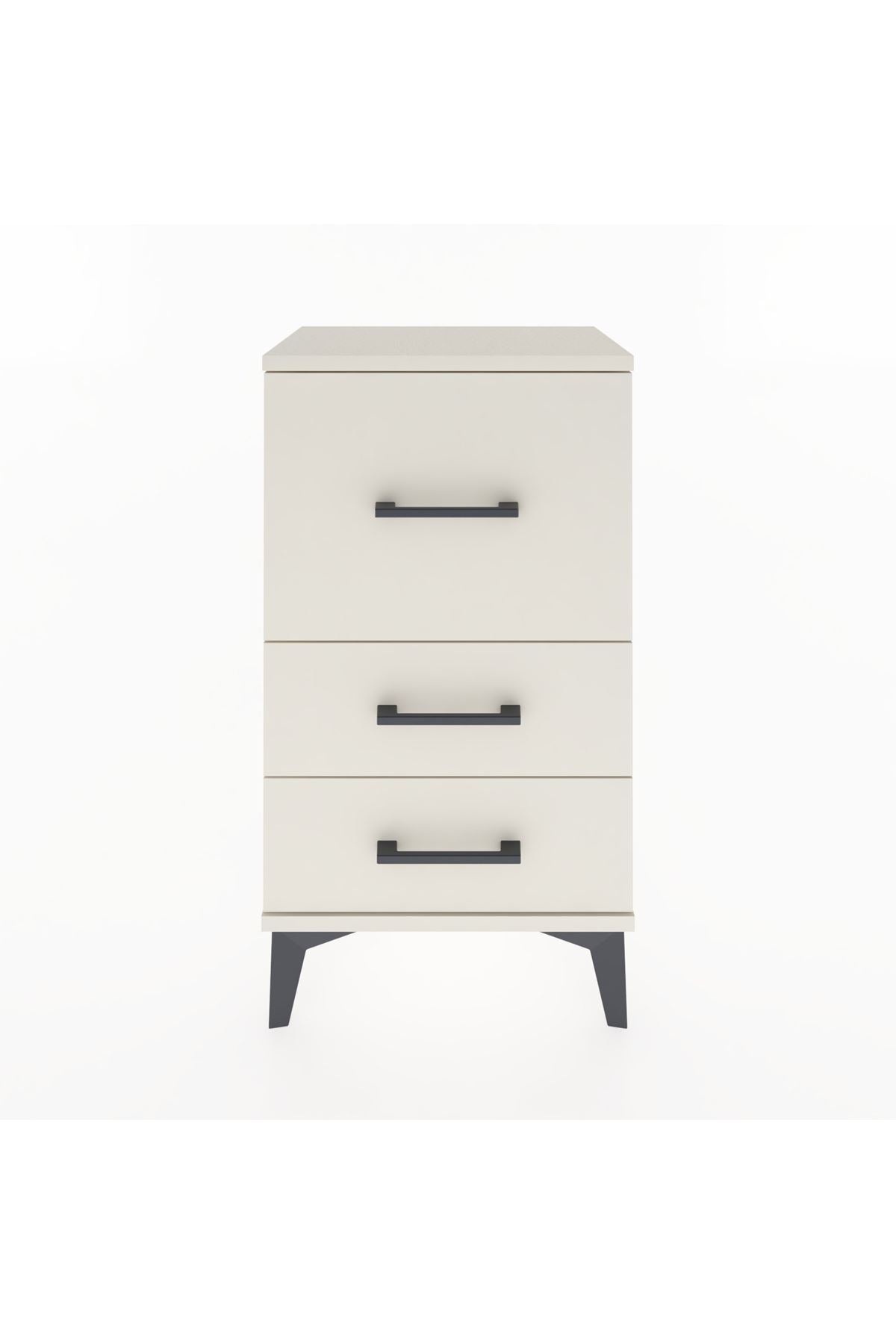 Arges Komodin Tek Raflı 2 Çekmeceli 44x30x80 - S08M014V1A